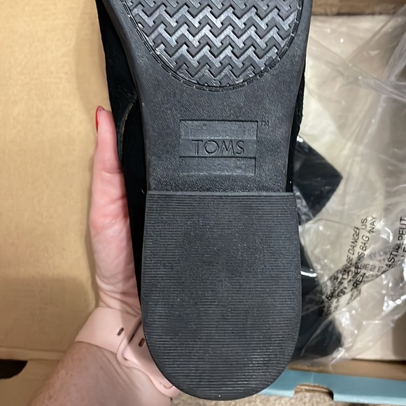 NWT TOMS Shaye Black Suede Booties Size 11 - Picture 13 of 13